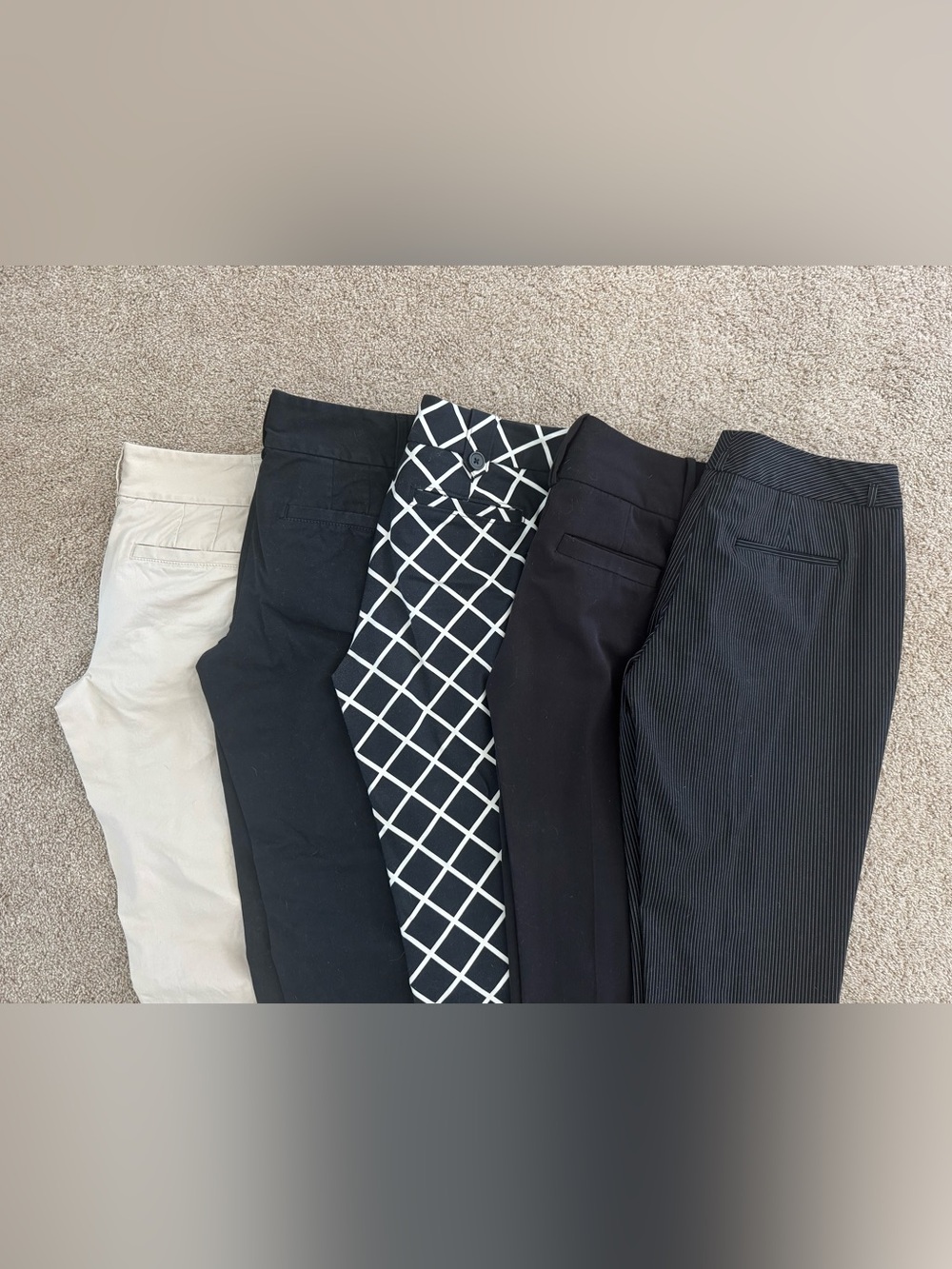 Lot of 5 Women’s Cropped Ankle Pants Dress Casual, Banana Republic, Calvin Klein